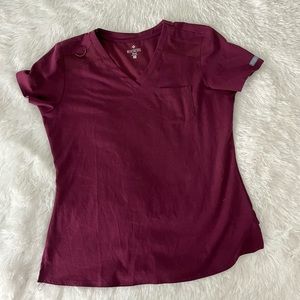 Maroon Scrub Set